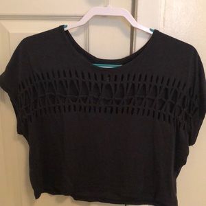 Polly & Esther black crop top